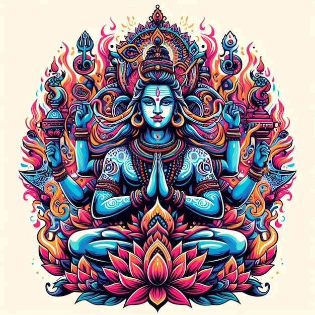 Lord Shiv artistic vector design