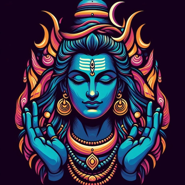 Lord Shiv artistic vector design