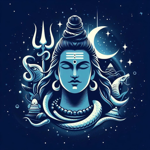 Lord Shiv artistic vector design