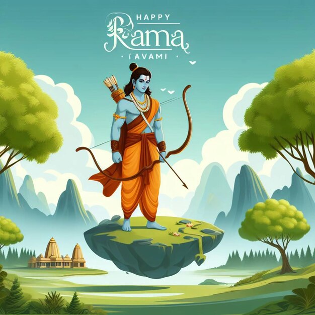 Vector lord shree ram vector illustration