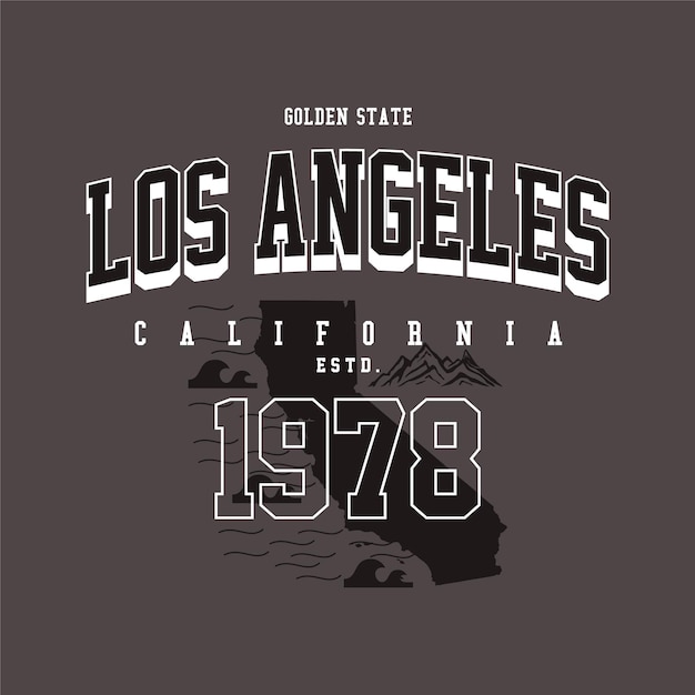 los angeles california abstract graphic, typography vector, illustration, good for print t shirt