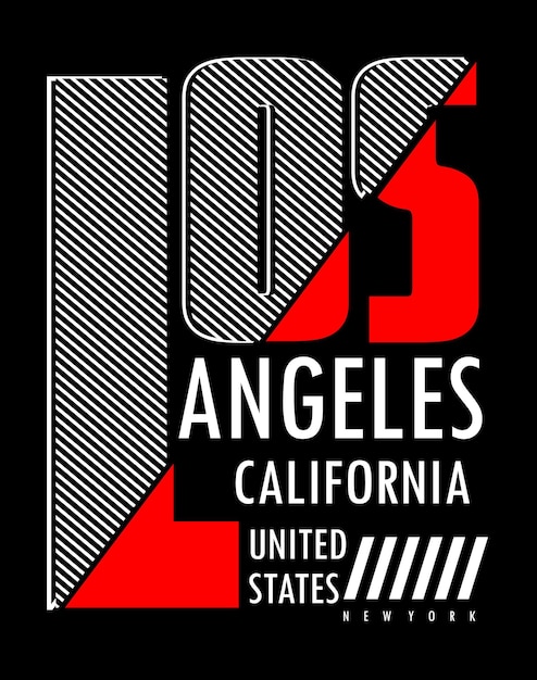 Los angeles core denim denim typography for t shirt design premium vector