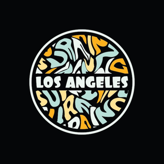 Los angeles illustration typography. perfect for designing t-shirts, hoodies, poster, print