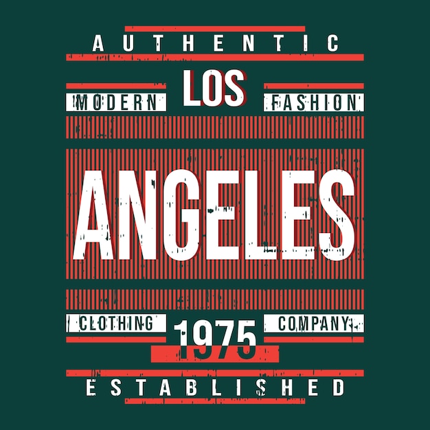 Los angeles t shirt typography design