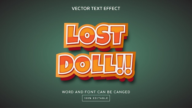 Lost doll editable text effect