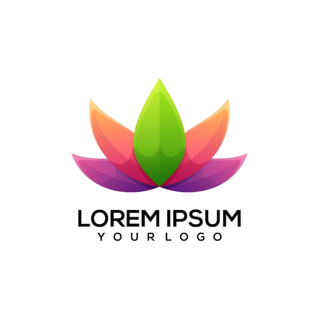 Lotus colorful logo illustration