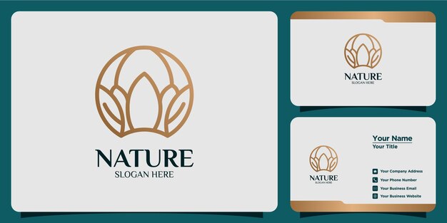 Lotus flower logo and business card