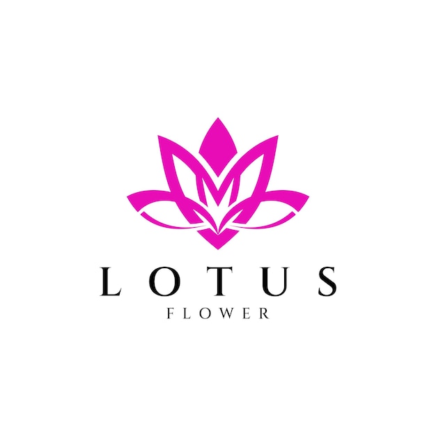 Lotus Flower logo design vector illustration