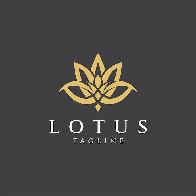 Lotus Flower logo design vector illustration