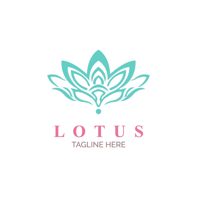 lotus flower logo icon design template vector for brand spa salon or company and other