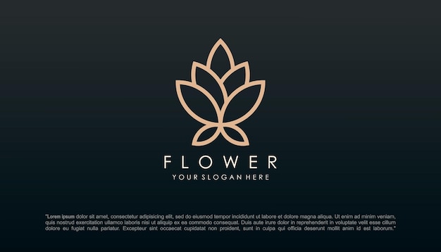 Lotus flower yoga logo design vector