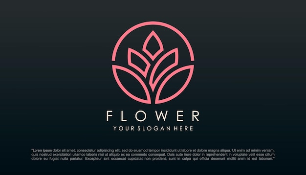 Lotus flower yoga logo design vector