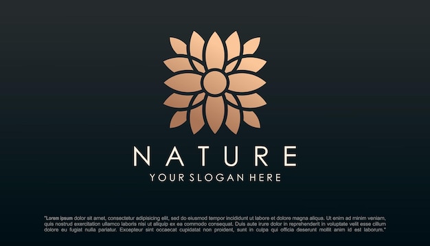 Lotus flower yoga logo design vector