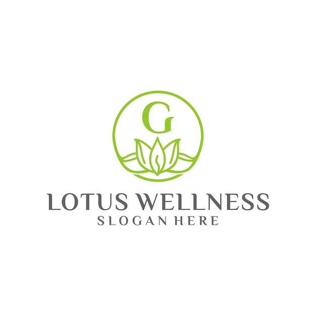 Lotus g wellness logo design