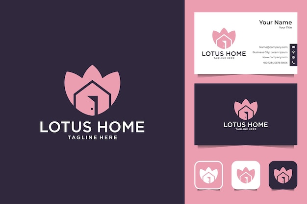 Lotus home building logo design and business card