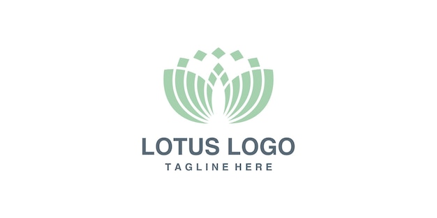 Lotus logo vector with creative unique concept Premium Vector