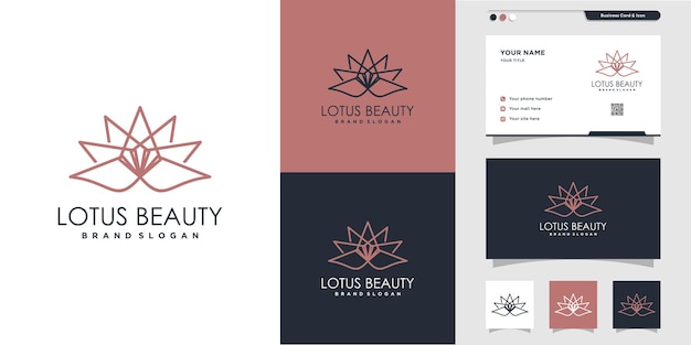 Lotus logo with creative concept for beauty and spa Premium Vector