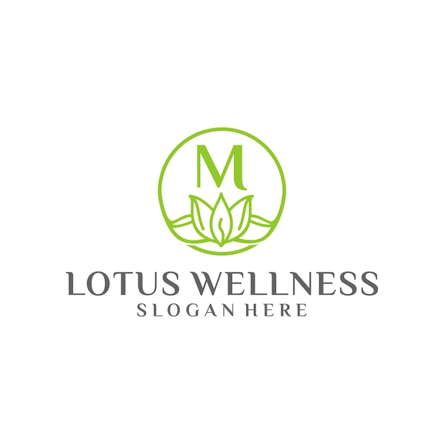 Lotus n wellness logo design