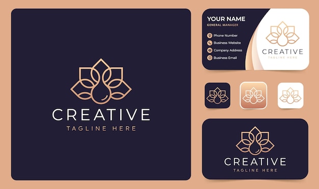 Lotus spa logo design vector