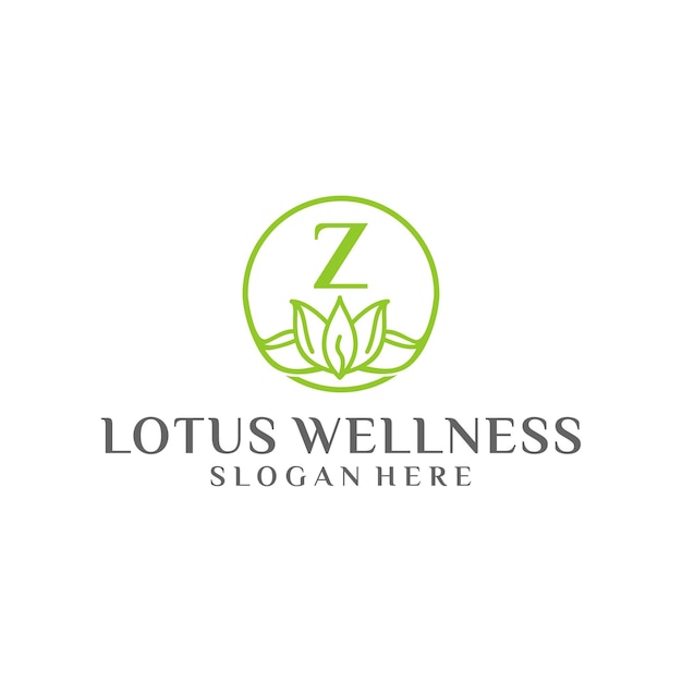 Lotus z wellness logo design