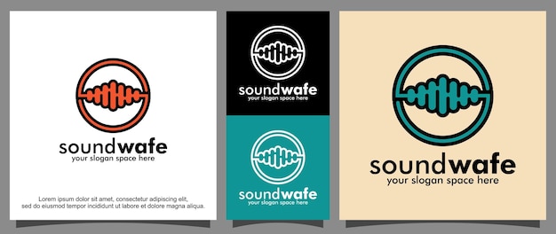 Loud speaker sound wave logo template