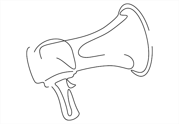 loudspeaker megaphone line black icon