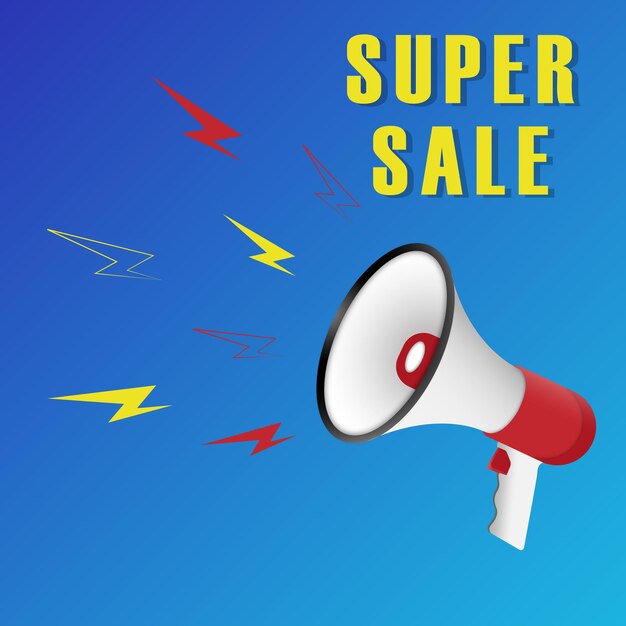 Loudspeaker and Super Sale Design And Banner