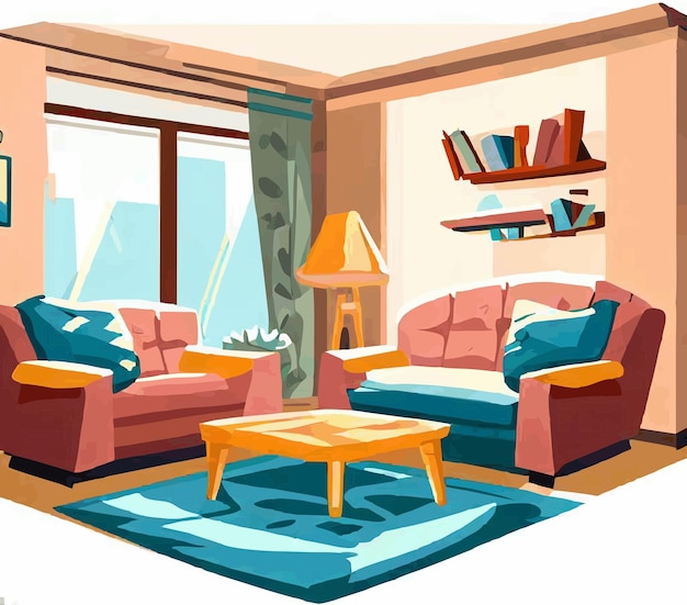 Lounge room vector 3