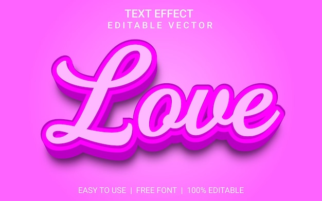 Love 3D Text Effect