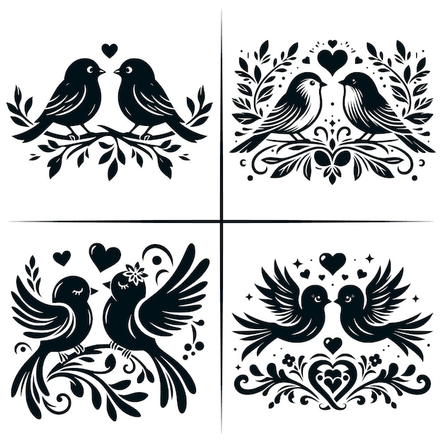 Love Birds SVG Birds svg Wedding Birds svg Cricut Clipart Cut Files Silhouette Valentines Day Bird Couple Silhouette Clip Art Cut File