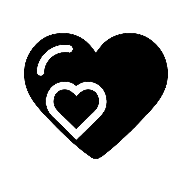 Love Black And White Simple Vector