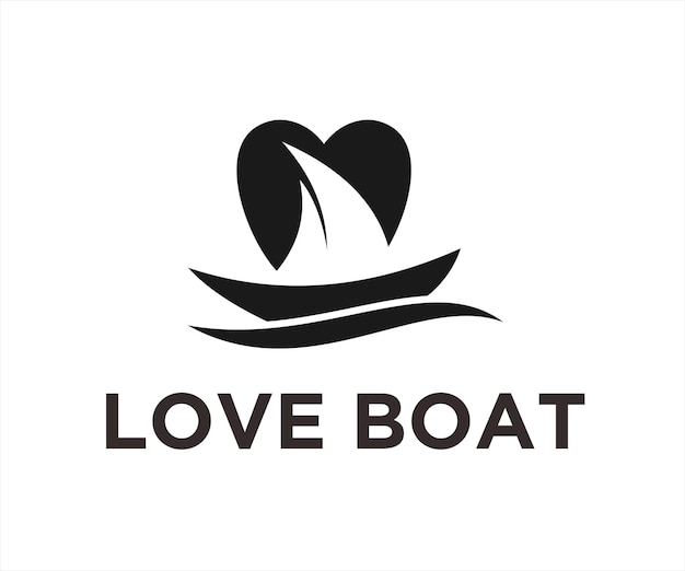 love boat logo design vector illustration