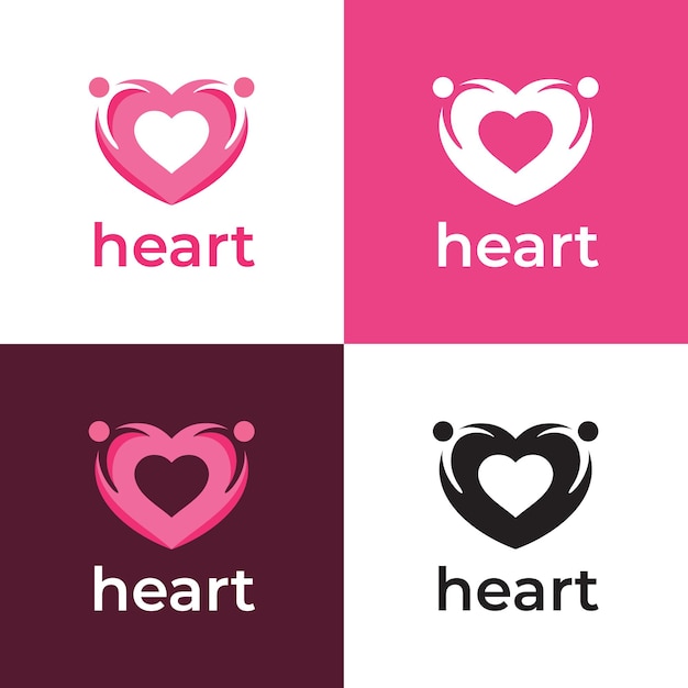 Love Care Vector Logo Template