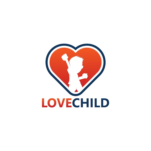 Love Child Logo Template Design Vector, Emblem, Design Concept, Creative Symbol, Icon