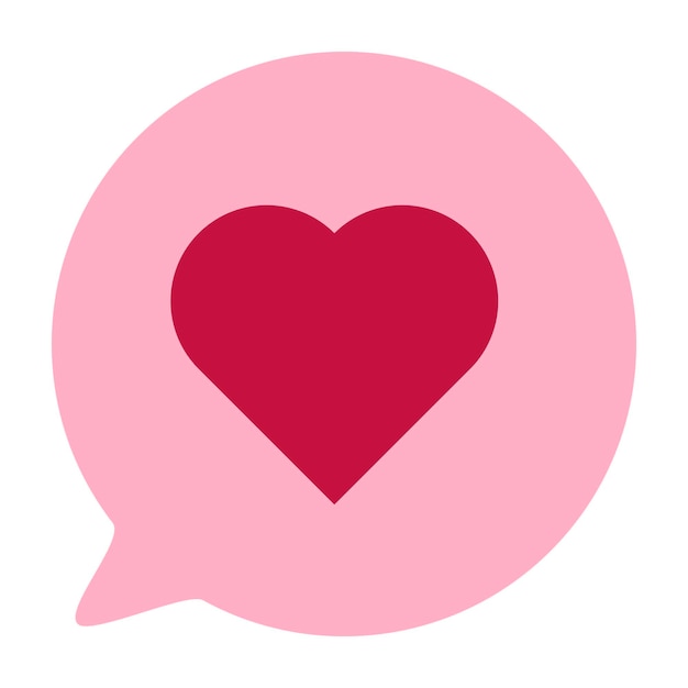 Love comment on photo in social media icon vector