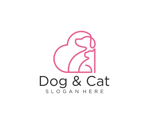 love dog and cat logo