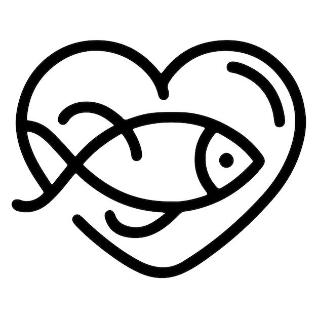 Love Fish art vector design