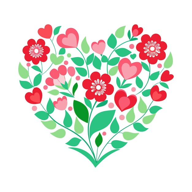 Vector love flower vector illustration