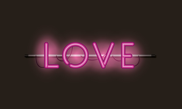 Love fonts neon lights