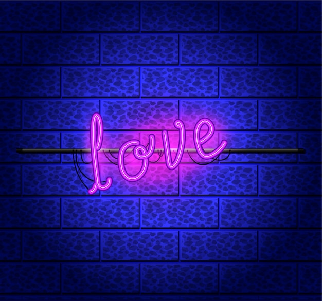 Love fonts neon lights