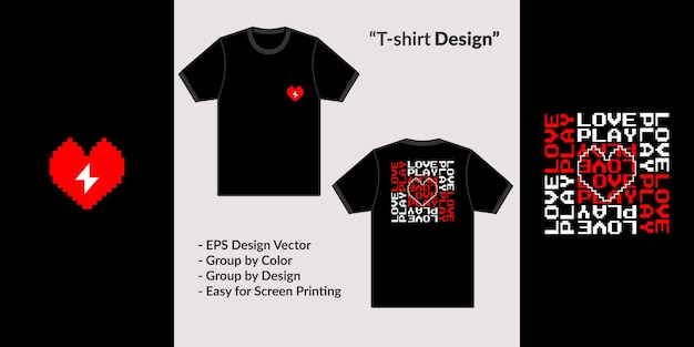 Love gaming font style design vector for tshirt hoodie and merchandise