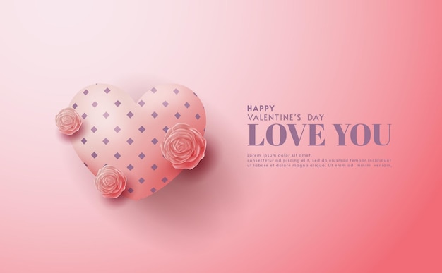 Love greetings on valentine39s day With a realistic 3d balloon love premium design Vector banners posters and flyers