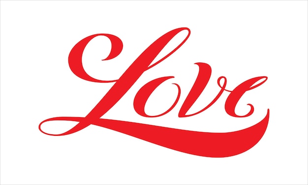 Love handwriting calligraphy lettering vector print