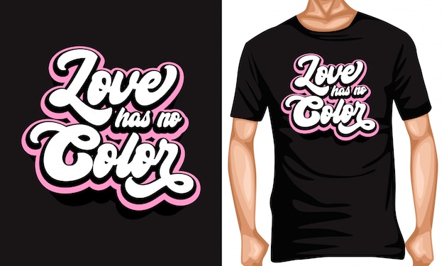 love has no color lettering typography quotes