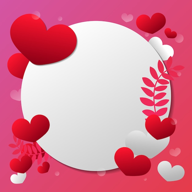 Love heart background banner concept vector