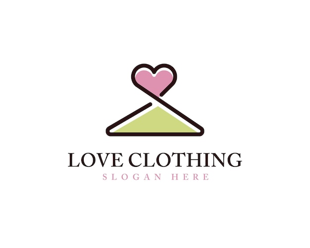 Love Heart Icon Clothing Logo Design