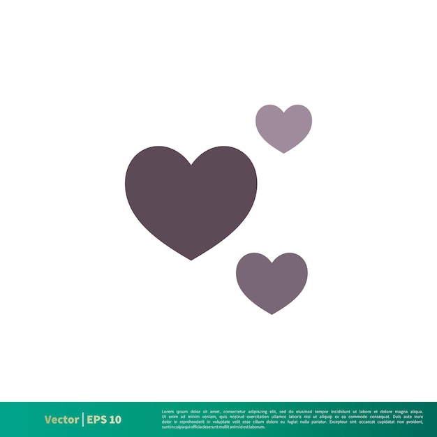 Love Heart Icon Vector Logo Template Illustration Design Vector EPS 10