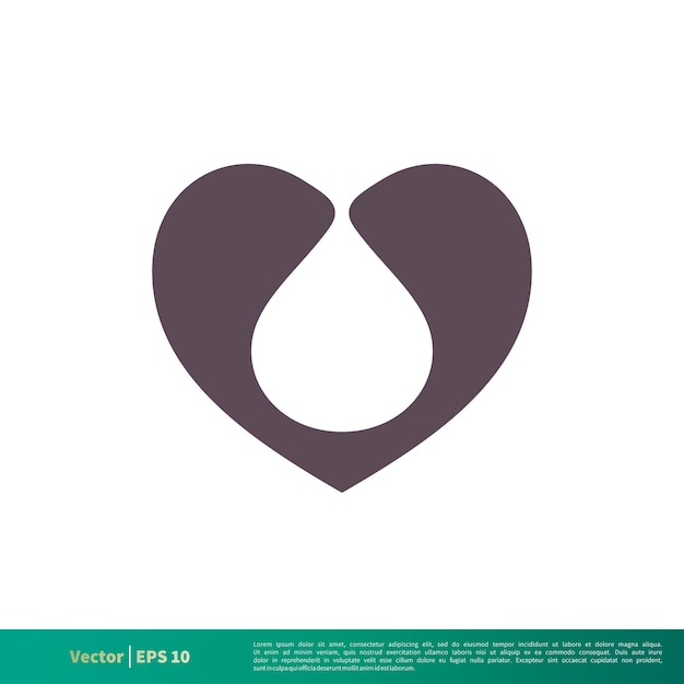 Love Heart Icon Vector Logo Template Illustration Design Vector EPS 10