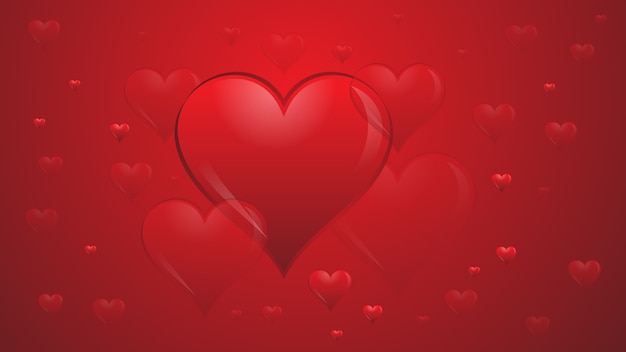 love heart red valentine romance background  