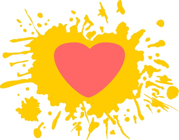 Love heart splash vector